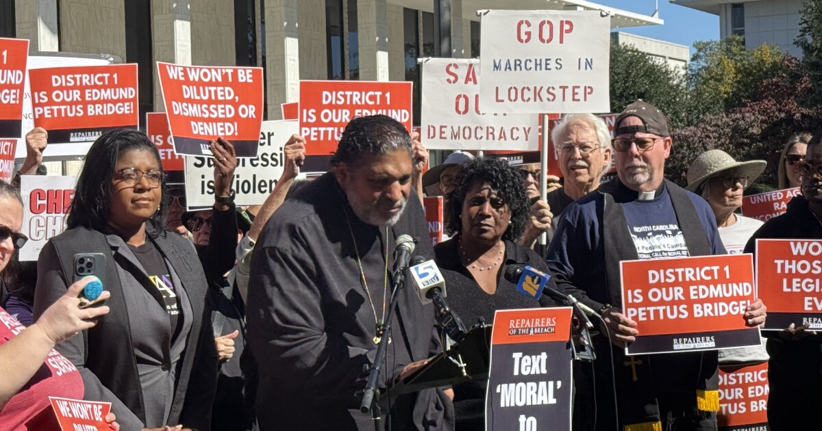 Bishop William Barber pledges lawsuit against new NC congressional map Bishop William Barber pledges lawsuit against new NC congressional map