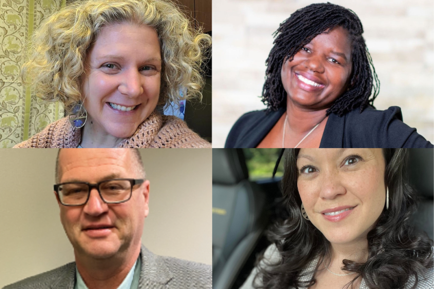 Erin Cooperman (top left), Tiana Williams Iruoje (top right), Ross Grimes (bottom left), April Hennessey (bottom right)