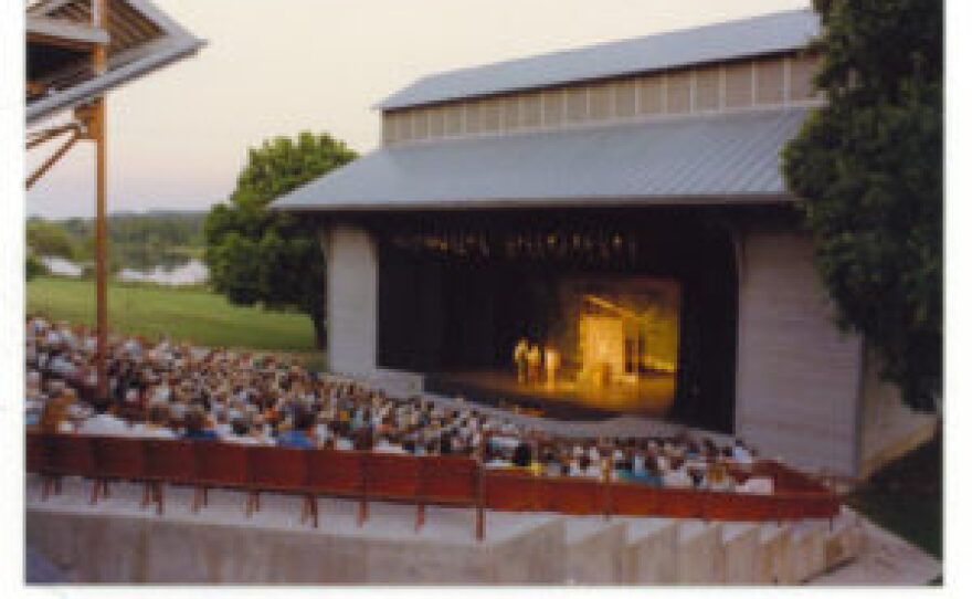 a production in the outdoor theater