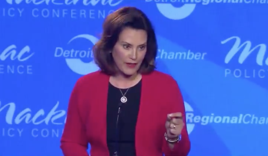 Gretchen Whitmer at a Democratic gubernatorial debate