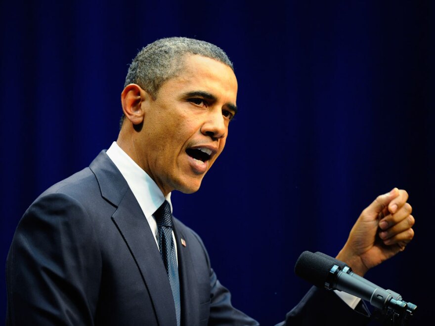 During his address Wednesday at a memorial service for victims of the Jan. 8 shootings in Tucson, Ariz., President Obama called on Americans to "make sure that we're talking with each other in a way that — that heals, not in a way that wounds."