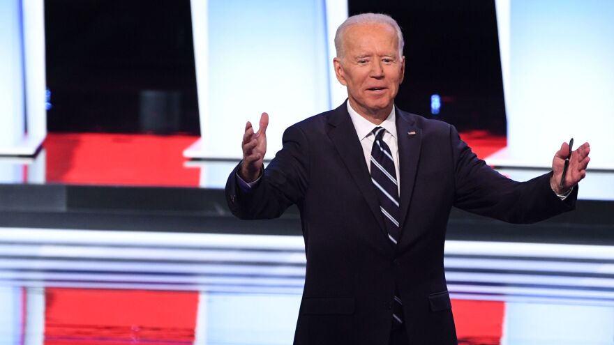 Former Vice President Joe Biden was directly challenged by several other candidates, including Sens. Kamala Harris, Kirsten Gillibrand and Cory Booker.