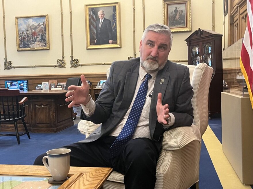 Gov. Eric Holcomb talks about the proposed IEDC pipeline and whether he’ll endorse anybody for governor in 2024.