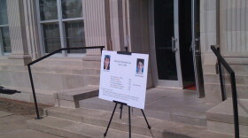 Poster of the girls outside of the Okfuskee County Court House