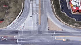 An overhead view of the intersection of Kansas Expressway and Republic Rd.