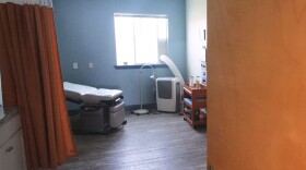 An examination room is ready for a patient visit at the Maine Family Planning healthcare facility, July 15, 2025, in Thomaston, Maine. (AP Photo/Charles Krupa)