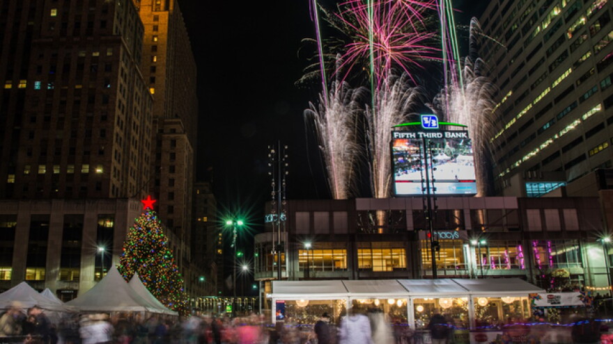 Fireworks, Santa, ice skating and a brand new 58-foot Christmas tree announce the arrival of a prior holiday season in Cincinnati.