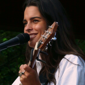 Steph Strings performing live at Anderson Japanese Gardens in Rockford
