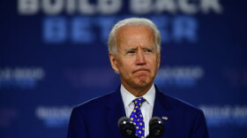 Joe Biden delivers a speech at the William Hicks Anderson Community Center, on July 28, 2020 in Wilmington, Delaware. (Mark Makela/Getty Images)
