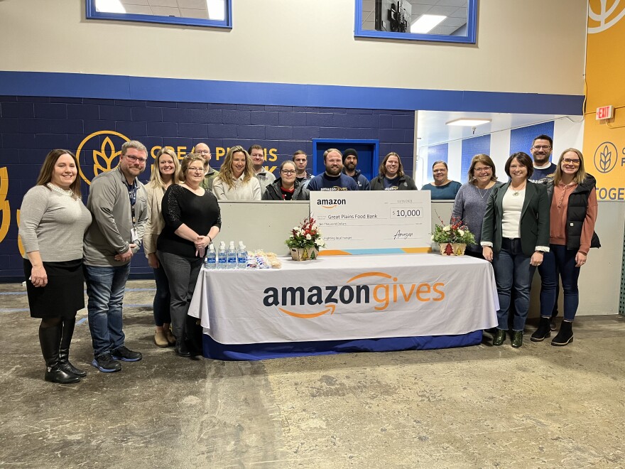 Amazon gives 10,000 to Great Plains Food Bank Prairie Public