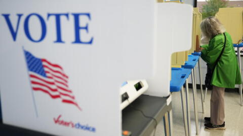 A voter cast a ballot on the first day of early voting in Minnesota at the Elections & Voter Services building, Friday, Sept. 18, 2026, in Minneapolis. (Ellen Schmidt/AP)