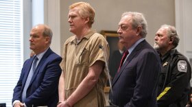 Alex Murdaugh sentenced to life in prison after conviction in double murder trial during his sentencing at the Colleton County Courthouse in Walterboro, S.C., on Friday, March 3, 2023 after he was found guilty on all four counts. (Andrew J. Whitaker/The Post And Courier via AP, Pool)