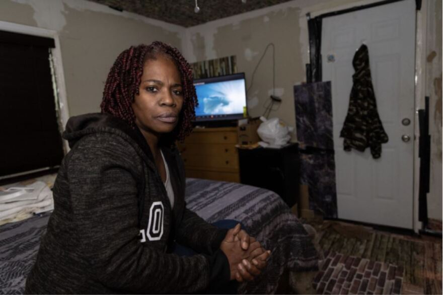 Sandra Edwards, whose home was so damaged by Harvey that she was displaced for two years, only had one livable room by the time temperatures started to drop below freezing last February.