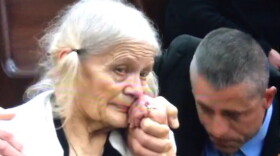 Cheryl Williams, mother of Mike Williams, gets emotional as a jury returns guilty verdicts her former daughter-in-law, Denise Williams, in his 2000 death, and disappearance.