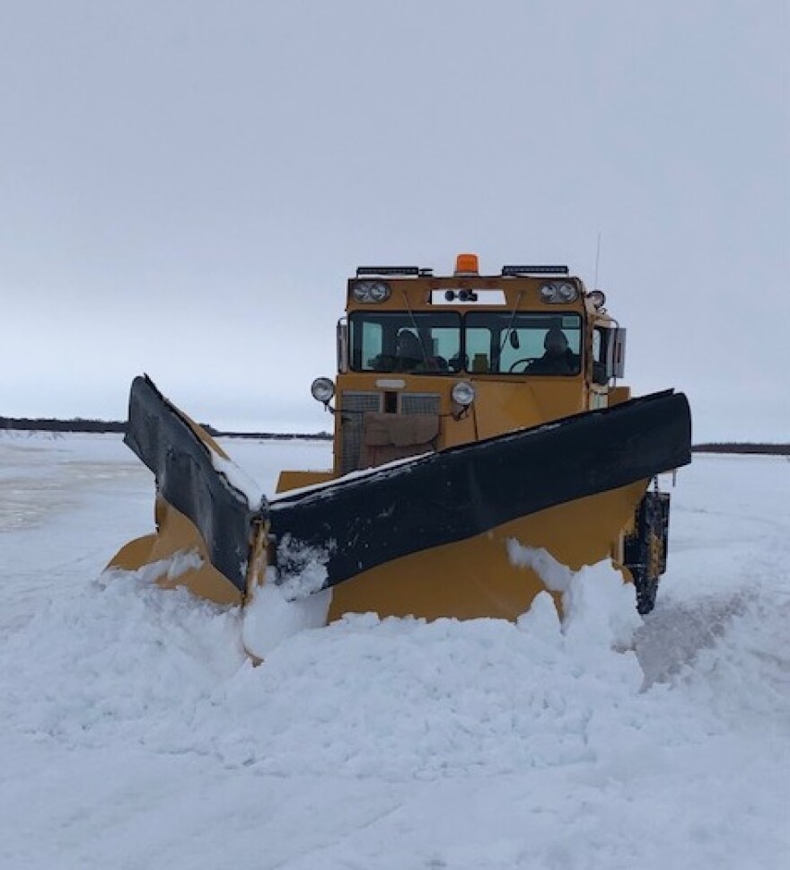 The Native Village of Napaimute's 35 year old plow truck named Tumlista, the One Who Makes a Trail.
