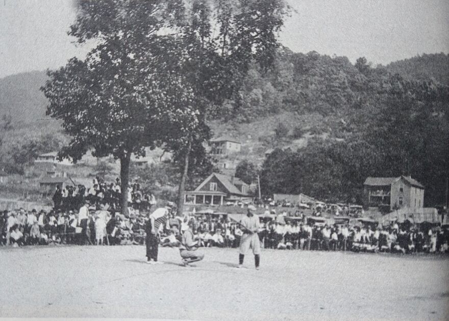 Game at Glamorgan coal camp (where fans were dangerously close to the action)