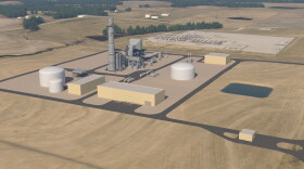 A rendering of the Mullin Creek Natural Gas Plant.