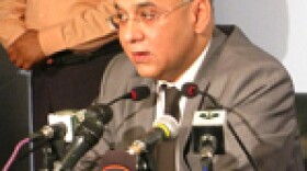 Foreign Secretary Salman Bashir at a news conference Thursday.