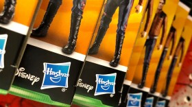 The Hasbro logo is displayed on toys at a Target store on July 23, 2018 in San Rafael, Calif. (Justin Sullivan/Getty Images)