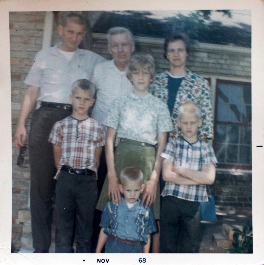 A picture of Linda Walker (center) with her family in 1968.