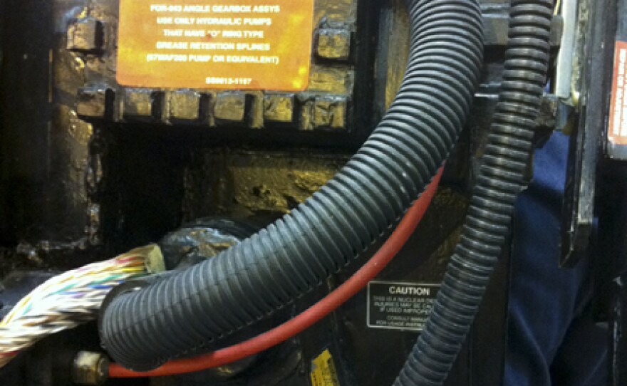 A full-size mockup of a Proton Pack, the device Ghostbusters use to wrangle ghosts. Photo by Jason Saul.