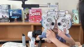 A student at Prairie Lincoln Elementary School gets screened in February 2026.