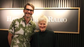 Visual artist Ann Hamilton, right, with HPR's DW Gibson, left. (April 4, 2026).