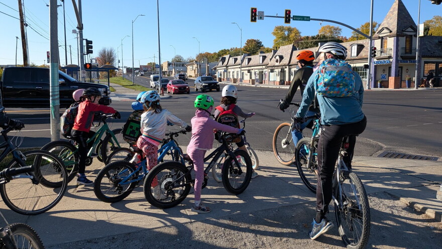 The Kansas City area’s first bike bus last fall was started by families at Hale Cook Elementary School last fall.