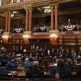 Opening session of the Legislature at the State Capitol in Hartford, Connecticut