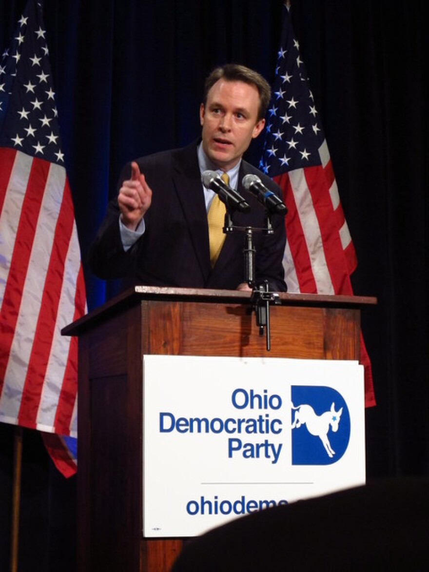 Cuyahoga County Executive Ed Fitzgerald, the last speaker at the event (pic by Karen Kasler, OPR)