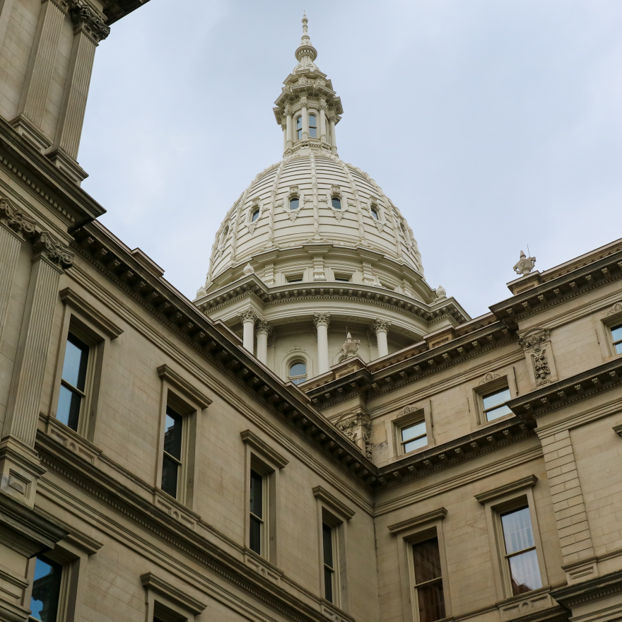 The Michigan capitol building in Lansing.
