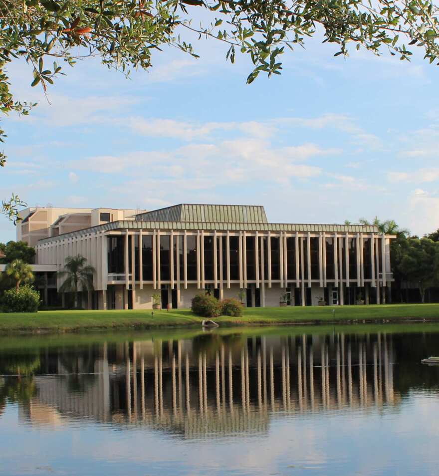 The Bob Rauschenberg Gallery Annex is located in the Rush Library, Building J-118, on the Fort Myers campus of Florida Southwestern State College.