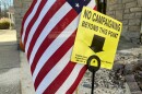 Flags denote a voting zone northeast of Columbus.
