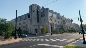 The Kelley School of Business on the corner of Tenth Street and Fee Lane