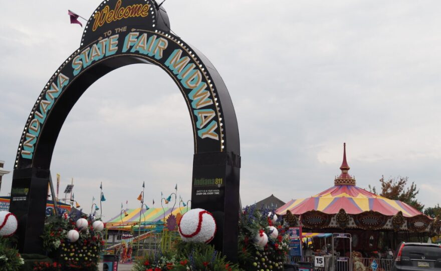 Pictured is the entrance to the Indiana State Fair Midway on Thursday, Aug. 6, 2026.