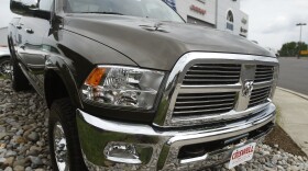 A Dodge Ram pickup on sale at Criswell Chrysler Jeep Dodge in Gaithersburg, Md.