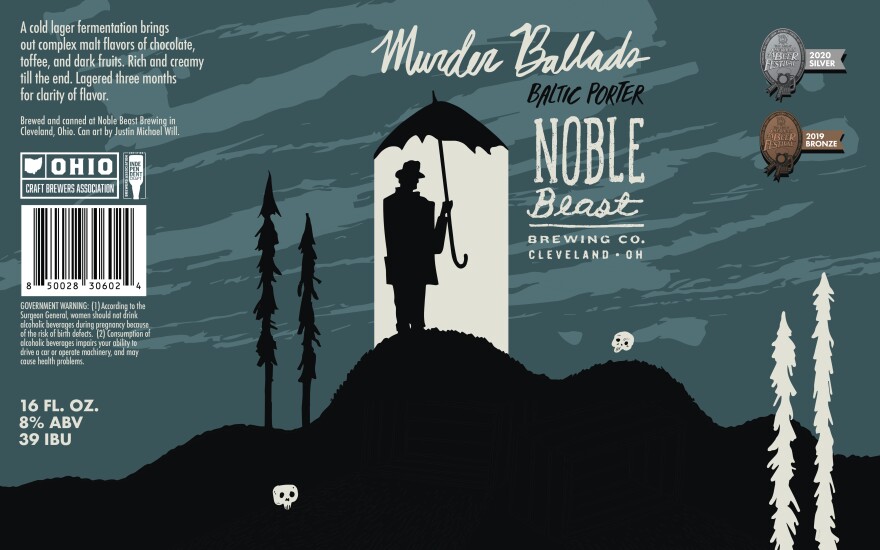 Noble Beast Brewing Company beer can "Murder Ballads"