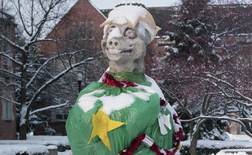 Deck the halls... and the grotesque! An atypical Christmas tree from Dec. 1997.