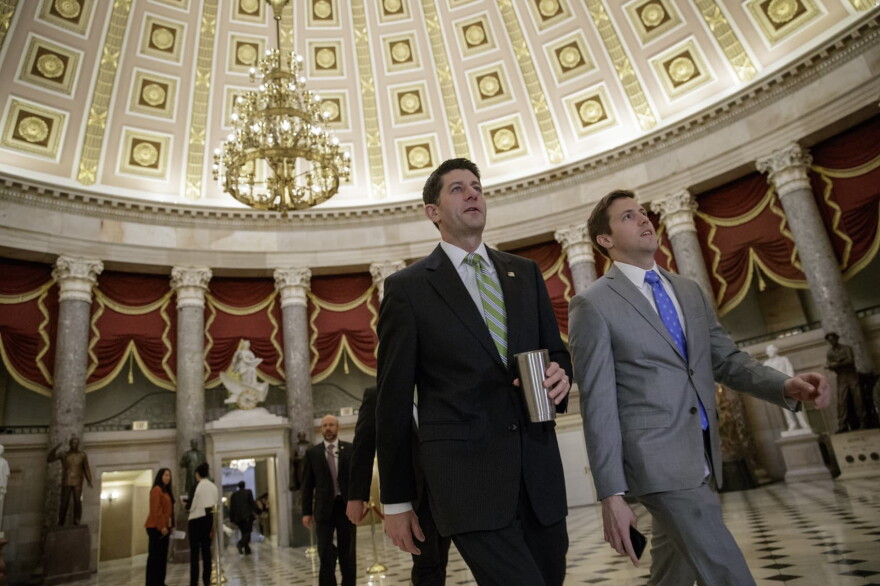 House Speaker Paul Ryan of Wis. arrives on Capitol Hill in Washington, Friday, March 24, 2017, as a showdown is set for a vote on the Republican health care overhaul after President Donald Trump made clear he is finished negotiating with GOP holdouts. (J. Scott Applewhite/AP)