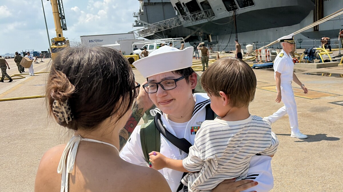 The Navy's oldest carrier arrived in Norfolk after what is expected to be its last full deployment