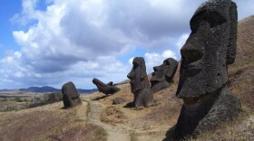 The island, a territory of Chile, is known for large, stone statues called moai made by the Rapa Nui.