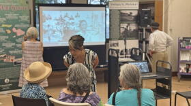 Kunmi Yu Danico, the director of the UH Center for Oral History, talks with Maui women during the Oral Histories of Maui event in Wailuku on July 20, 2026.