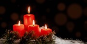 Candles and snow
