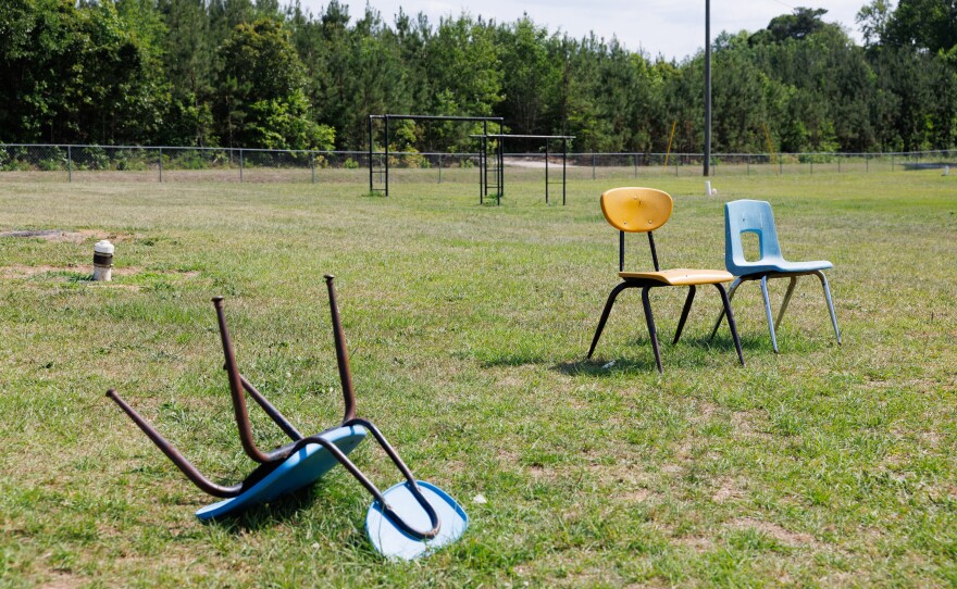 Enfield, N.C. - June 8th, 2026: Outside the decommissioned Pittman Elementary Leadership Academy, a part of Halifax County Schools.