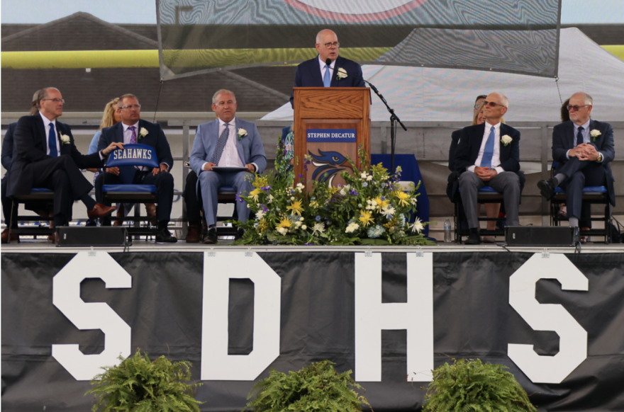 Former Governor Larry Hogan at Commence Ceremony for Stephen Decatur High School