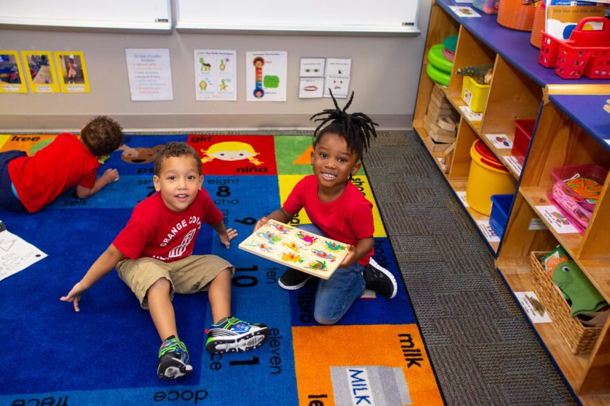 Kids at the Orange County Head Start program, which has guaranteed backing from the county government to stay open until January.