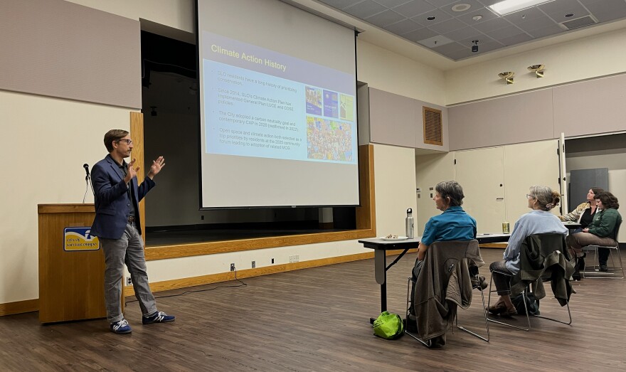 Sustainability Manager Chris Read co-hosted the workshop previewing the new progress report with Sustainability and Natural Resources Analyst Lucia Baesemann at the San Luis Obispo Library.