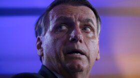 Brazilian Ex-president Jair Bolsonaro, shown on Oct. 29 in Brazil, has been hospitalized in the Orlando area.