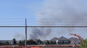 Smoke from the Aguila Fire 