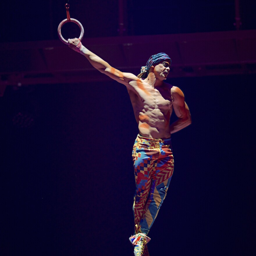 Yann Arnaud performs during a Cirque du Soleil show in Toronto in 2017. Arnaud died early Sunday after falling while performing on Saturday in Tampa, Fla.